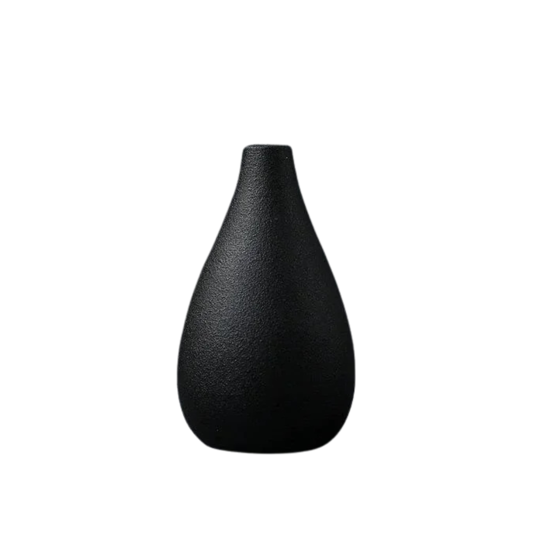 Japanese Ceramic Vase, Kuro