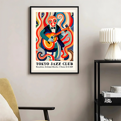 Yakuza Nightlife Art Print, Tokyo Jazz Club Aesthetic