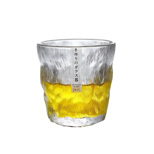 Japanese Whiskey Glass White Background