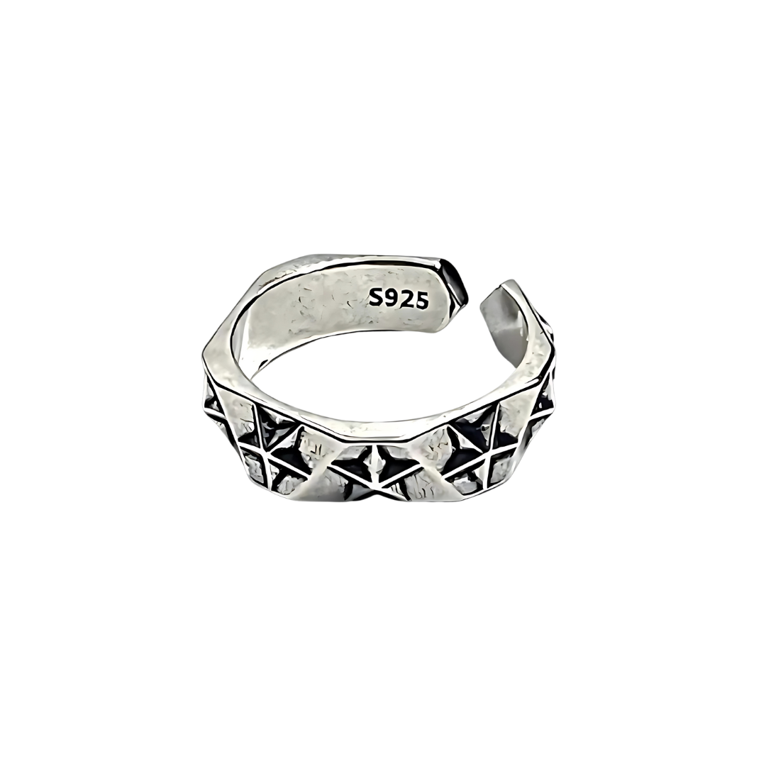 Yakuza ring for men with White background