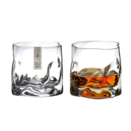 2 Japanese WhiskeyGlasses, White Background